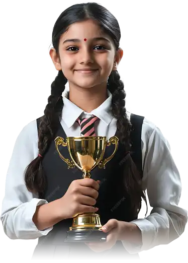 Bata Kishori Girl Holding Troffy In Her Hand